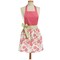 Contemporary Home Living Daisies Floral Cotton Kitchen Apron - 28" - Pink and Green